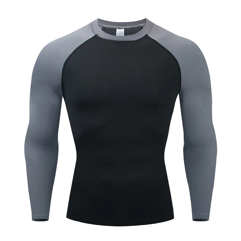 Men Long Sleeve Sport T-shirt Quick Dry Bodybuilding Running Shirt Compression Top Gym T Shirt Men Fitness Tight Rashgard Tshirt