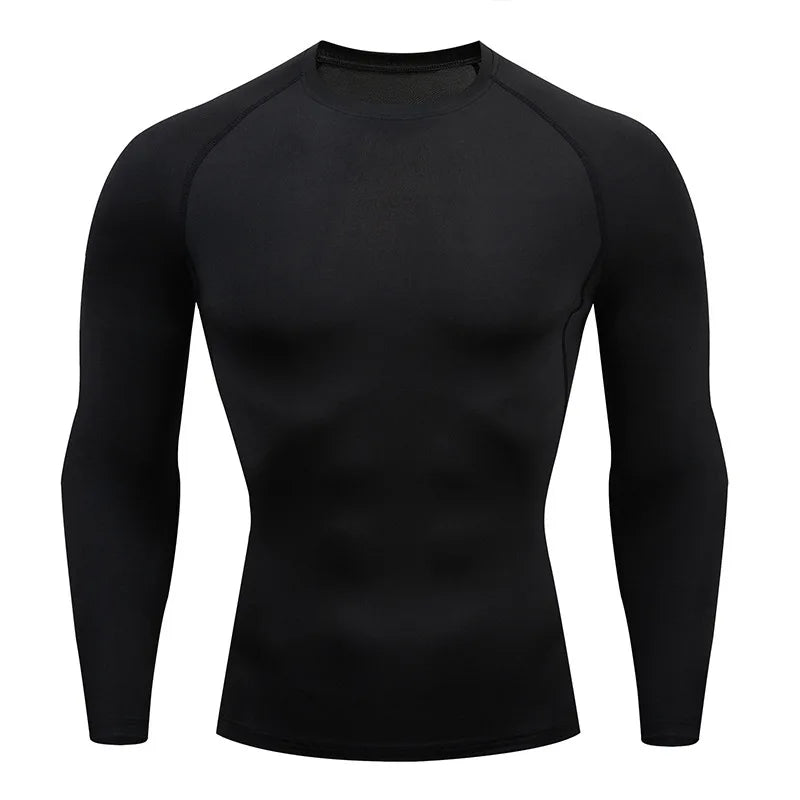 Men Long Sleeve Sport T-shirt Quick Dry Bodybuilding Running Shirt Compression Top Gym T Shirt Men Fitness Tight Rashgard Tshirt