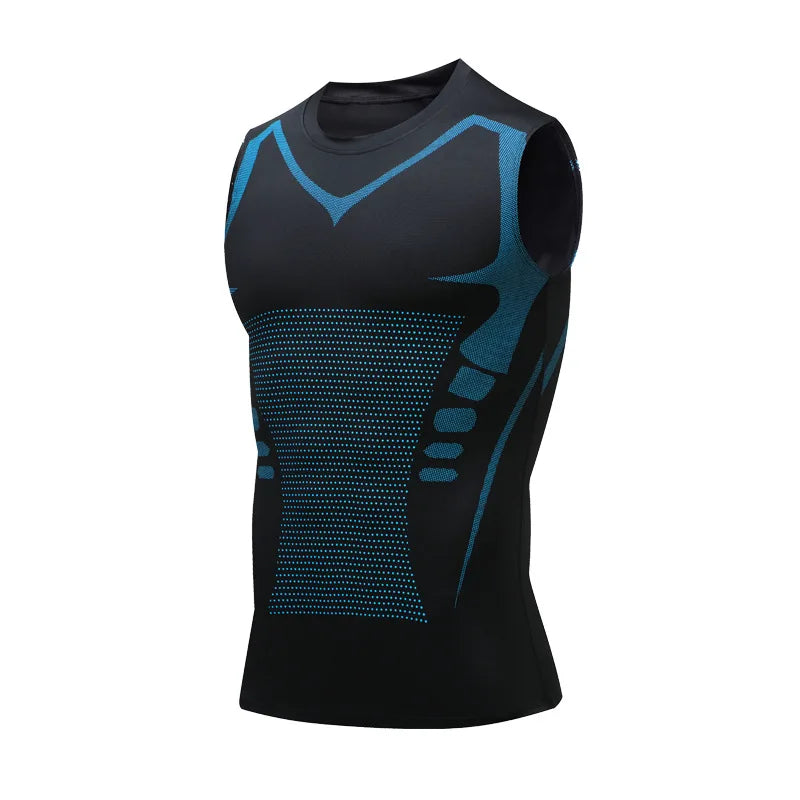 Compression Tank Top Men Gym Shirt Sleeveless Quick Dry Printing Sportswear Male Fitness Bodybuilding Vest Workout Muscle Top