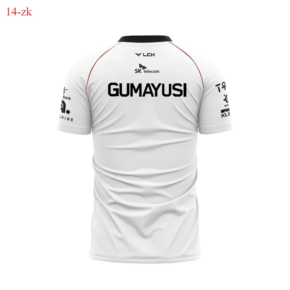 2024 New T1 Esports Team Uniform T-shirt League Of Legends World Finals Jersey T Shirt LOL Games Faker Fan Support Men Clothes