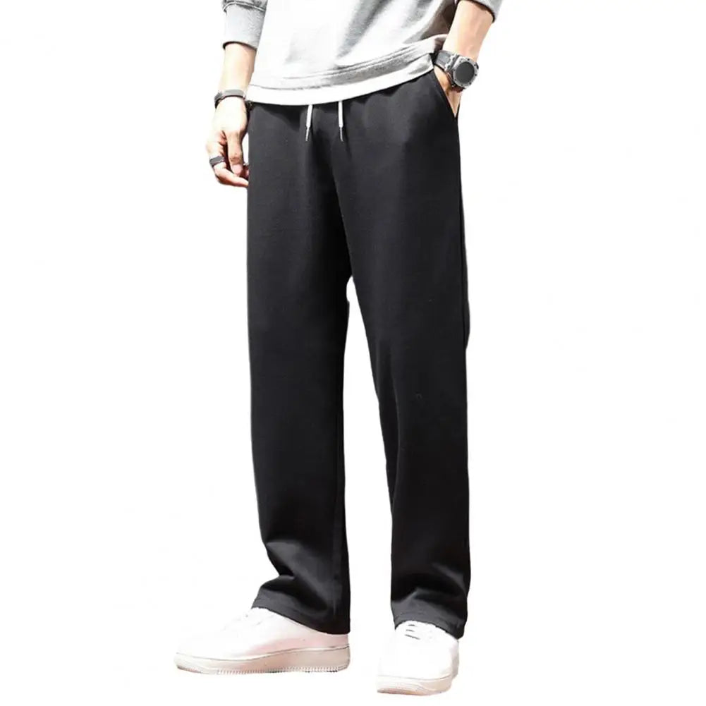 Mens Sweatpants Straight Fit Joggers Loose Drawstring Sports Pants Autumn Men Jogger Pants Casual Long Trousers Tracksuit Men