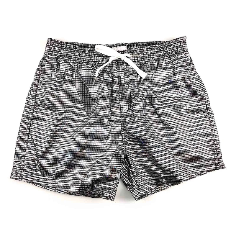 Mens Knickers Shiny Metal Plaid Printed Underwear Loose Beach Swimming Trunks Fashion Stage Shorts Casual Breathbale Sweatpants