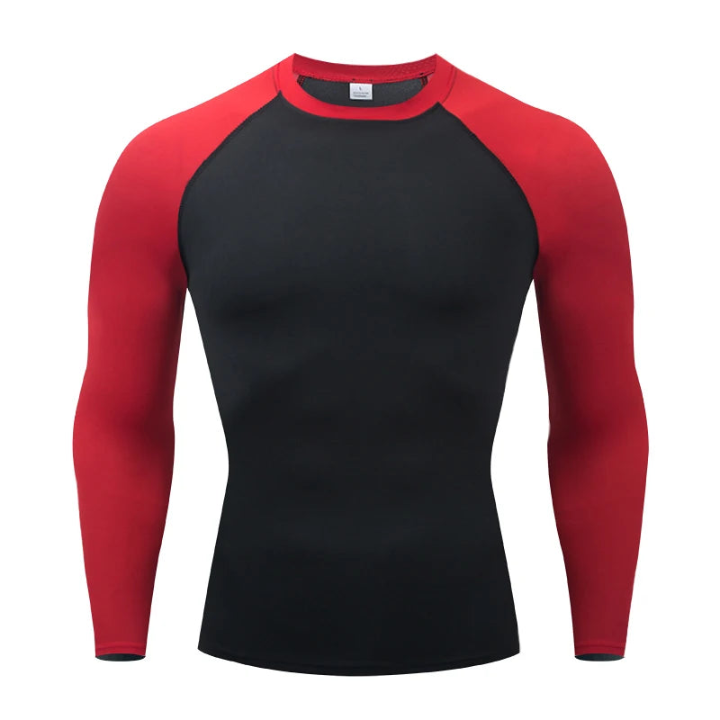 Men Long Sleeve Sport T-shirt Quick Dry Bodybuilding Running Shirt Compression Top Gym T Shirt Men Fitness Tight Rashgard Tshirt