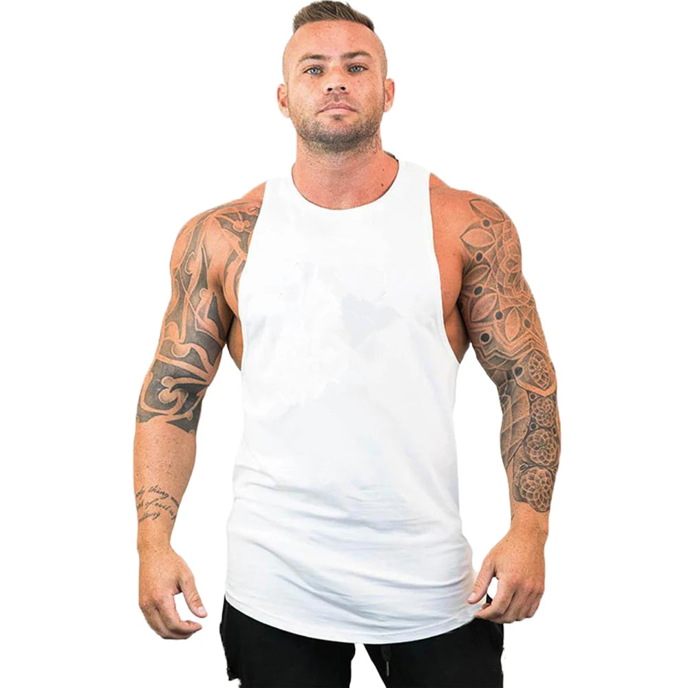 Brand gyms clothing Men Bodybuilding and Fitness Stringer Tank Top Vest sportswear Undershirt muscle workout Singlets Gym shirt