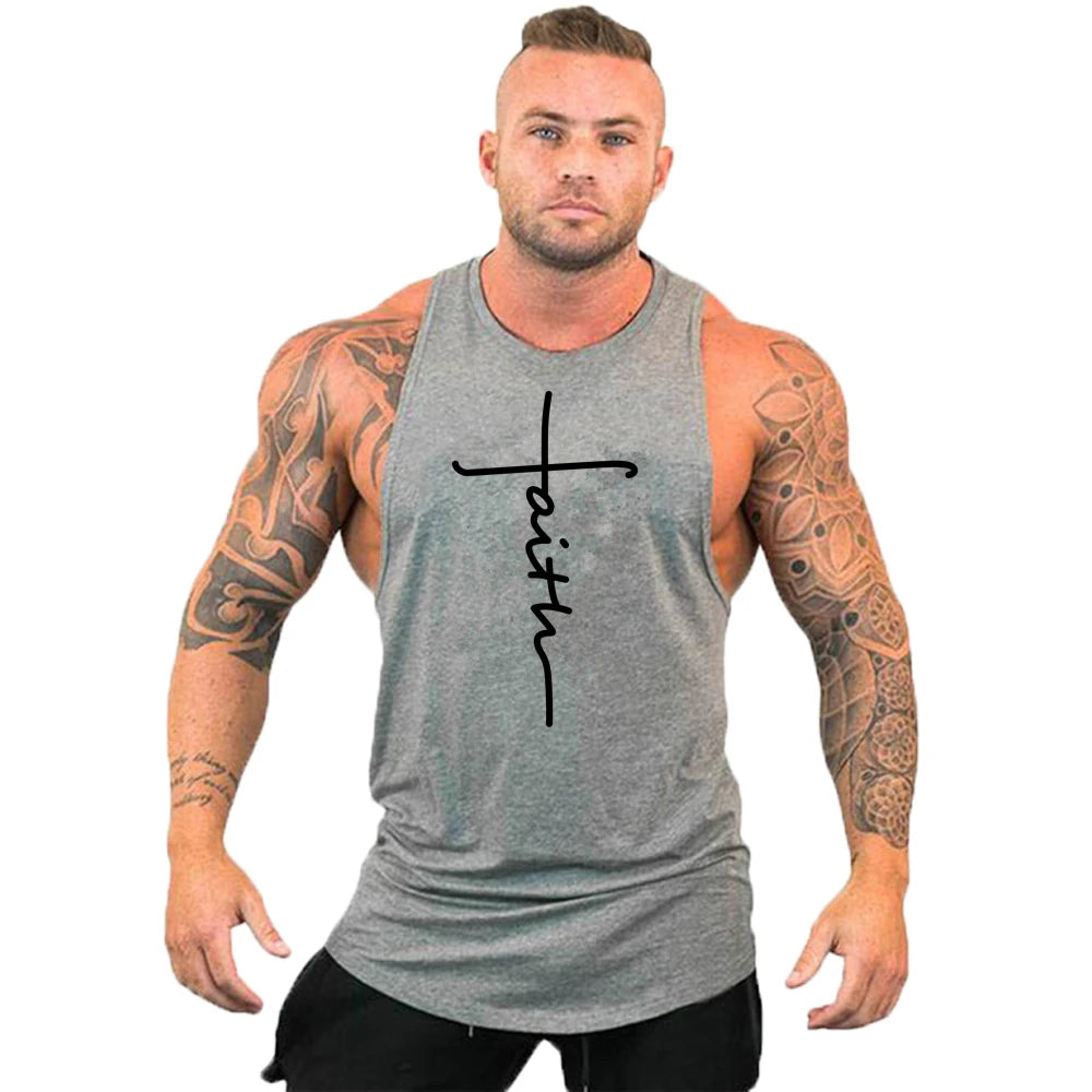 Brand gyms clothing Men Bodybuilding and Fitness Stringer Tank Top Vest sportswear Undershirt muscle workout Singlets Gym shirt