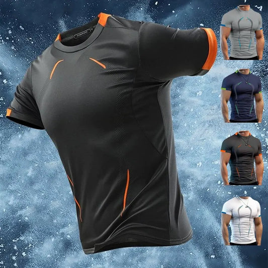 Men New Compression Shirt Men Fitness Gym Super Hero Sport Running T-Shirt Fitness Training Breathable Quick Dry Short Sleeve