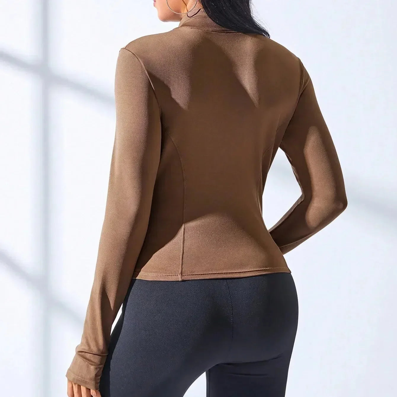 2024 Yoga Coat Short Sports Jacket Women's Fitness Clothes Slimming Body Sculpting Zipper Yoga Jacket