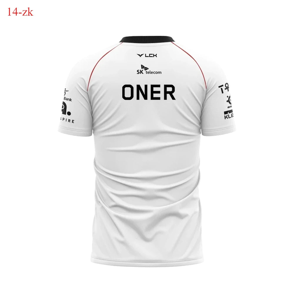 2024 New T1 Esports Team Uniform T-shirt League Of Legends World Finals Jersey T Shirt LOL Games Faker Fan Support Men Clothes