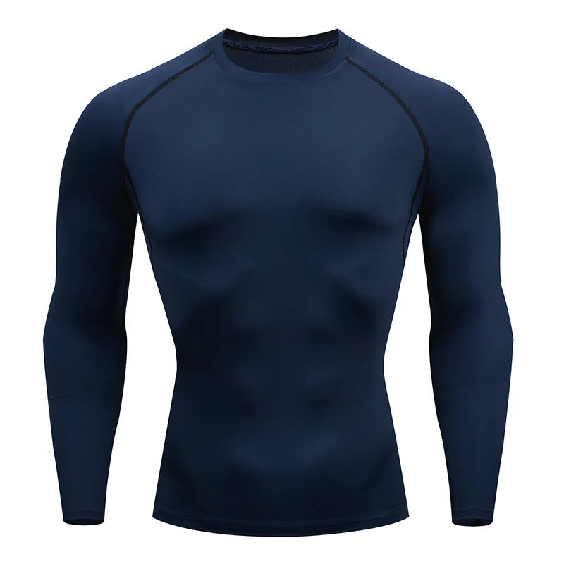 Men Long Sleeve Sport T-shirt Quick Dry Bodybuilding Running Shirt Compression Top Gym T Shirt Men Fitness Tight Rashgard Tshirt